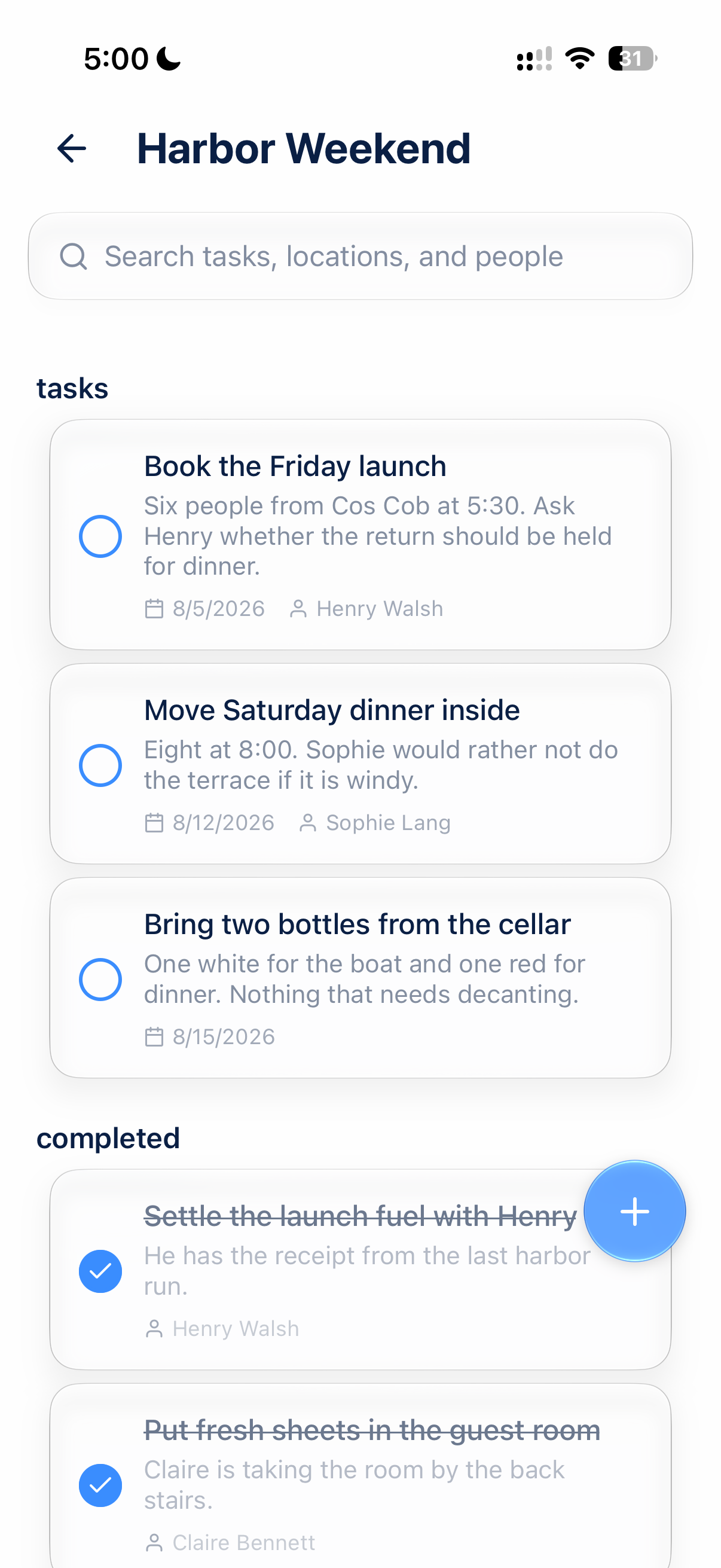 Task detail